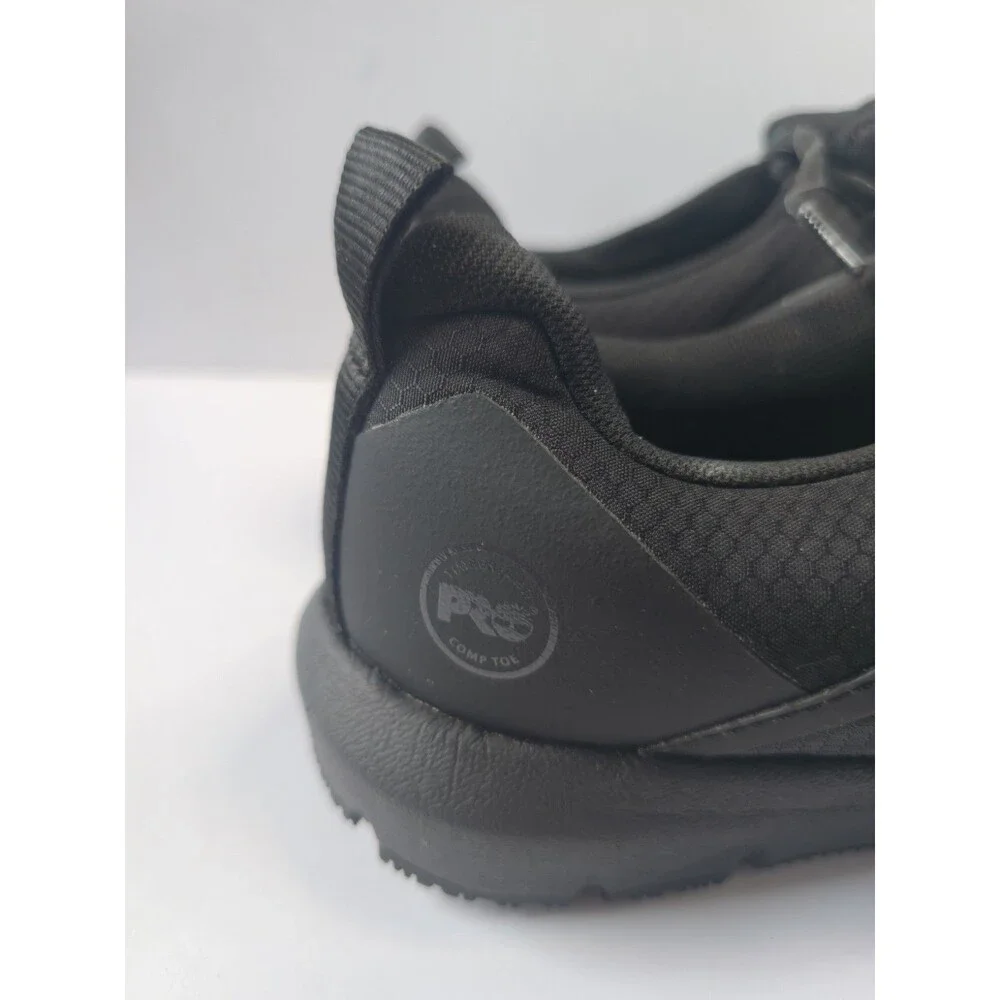 Timberland PRO unisex Sz 8M Black Steel Toe Work Shoes Anti-Fatigue SR Sneakers